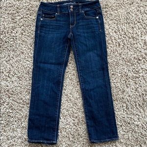 American Eagle Denim Stretch Capris Size 2